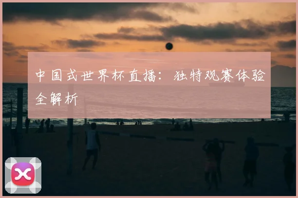 中国式世界杯直播：独特观赛体验全解析